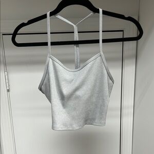 ALO Yoga Gray Backless Crop Camisole
